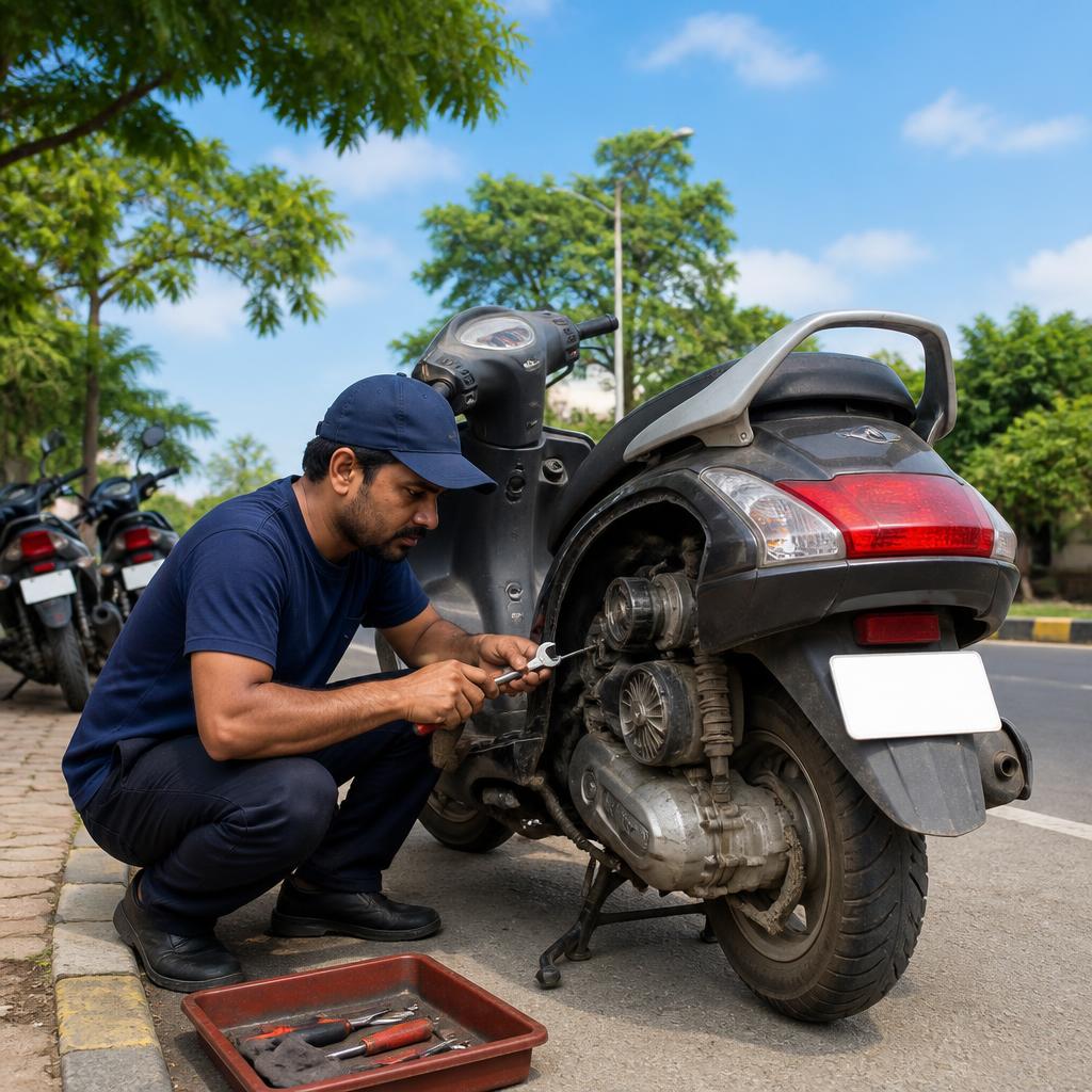 Outdoor bike service